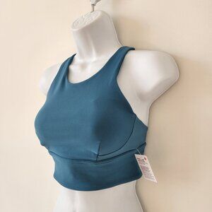 NWT LULULEMON CAPB Teal Blue Everlux Wunder Train Long Line C/D Cup Bra 6
